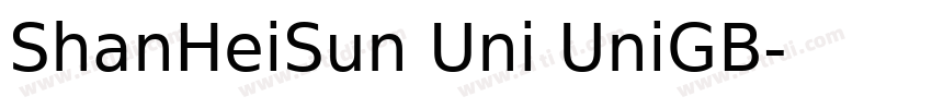 ShanHeiSun Uni UniGB字体转换